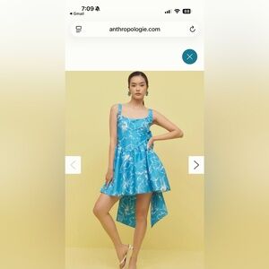 Hutch Sleeveless Back-Bow Basque-Waist Mini Dress